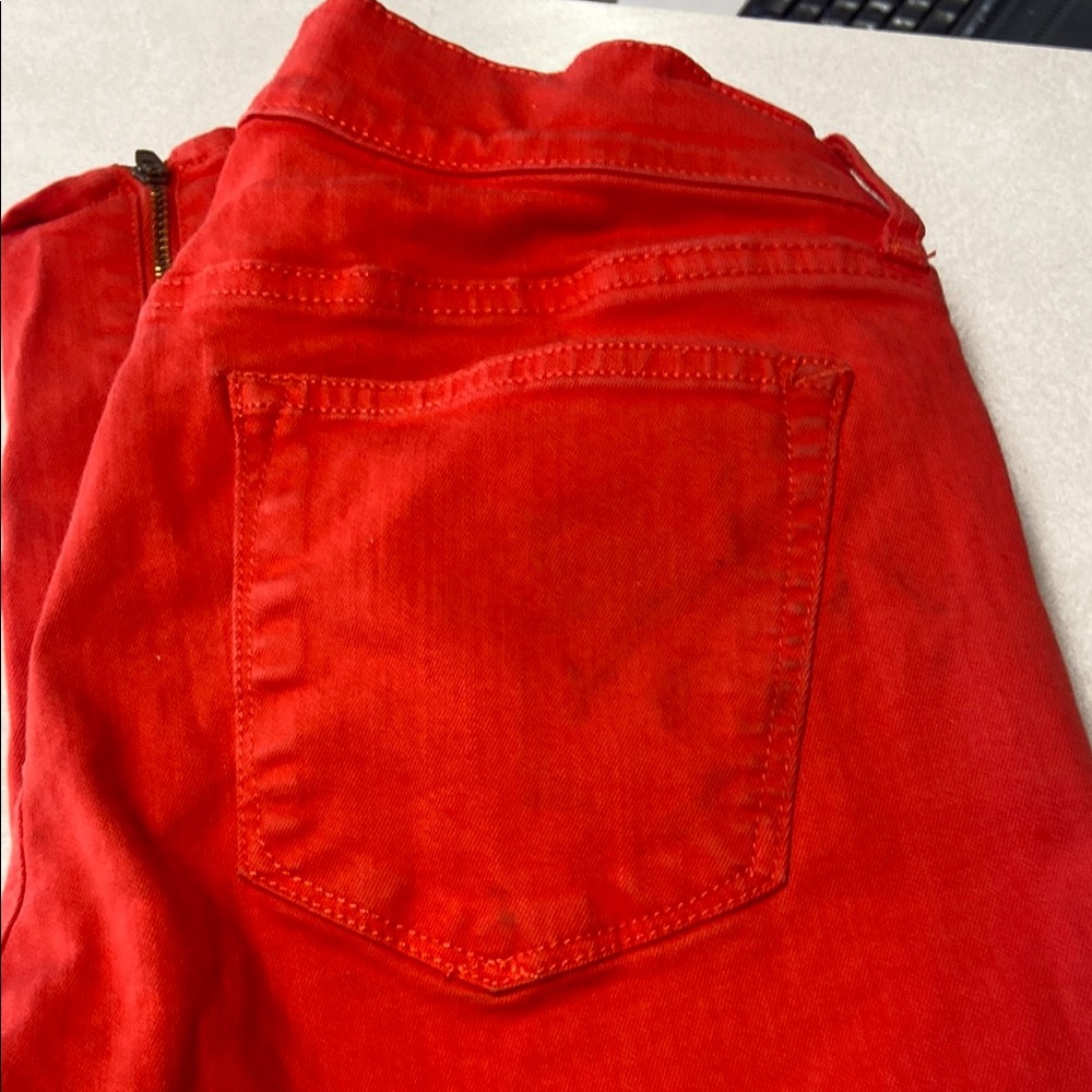 GAP Red Straight Leg Jeans Vibrant Denim